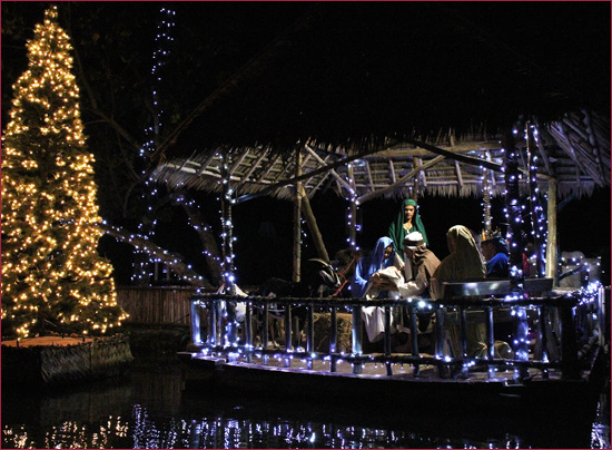  A PCC nativity tableau in an earlier Christmas canoe ride