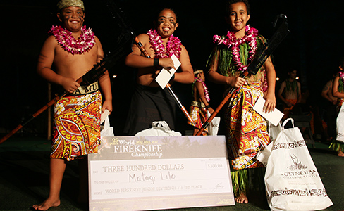 PCC Samoan World Fireknife Championship 2017 junior winners