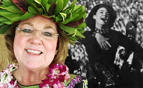 Sister Sue Ann Long compares batons and Samoan fire knives