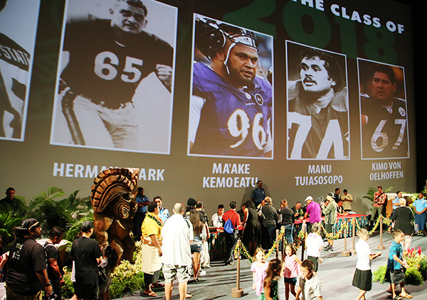 Polynesian Football Hall of Fame autograph signing at the Polynesian Cultural Center