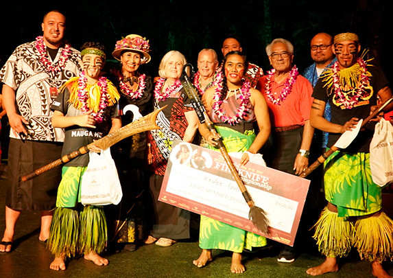 2018 World Fireknife Championship intermediate division winners and sponsors.