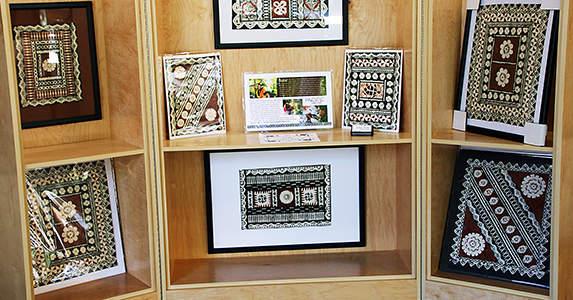 Fijian masi in the Kauhola Art Gallery.