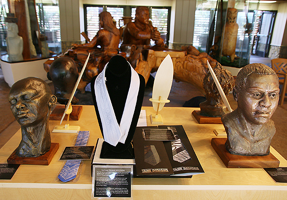 Tane design pieces in the Kauhola Art Gallery