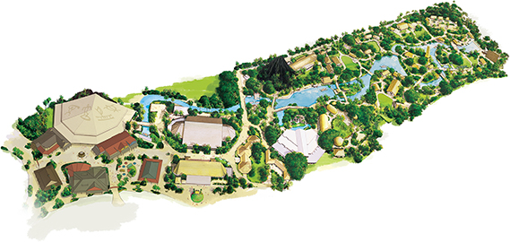 map of the Polynesian Cultural Center