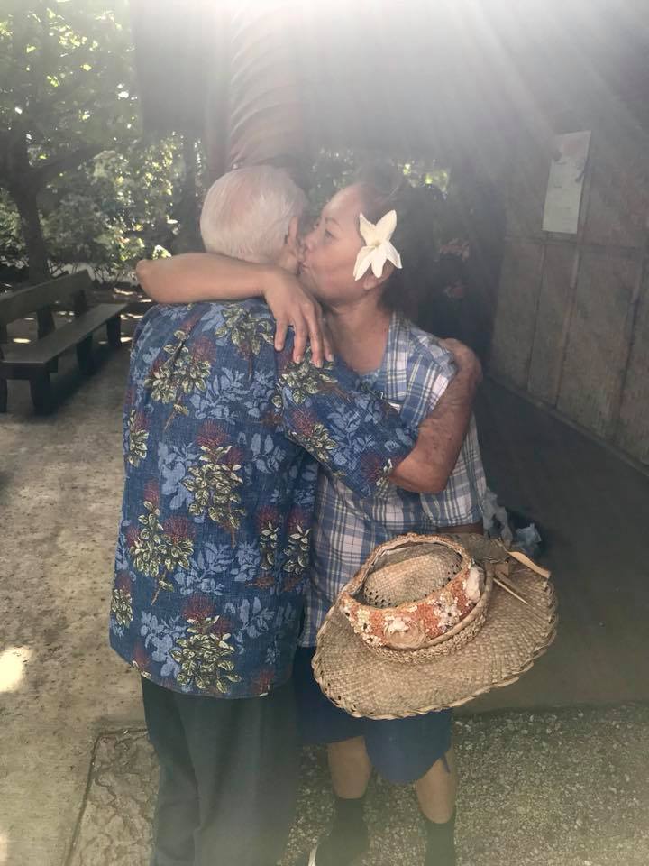 David hugs Regina Pasi