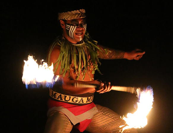 Mikaele Oloa at the Polynesian Cultural Center