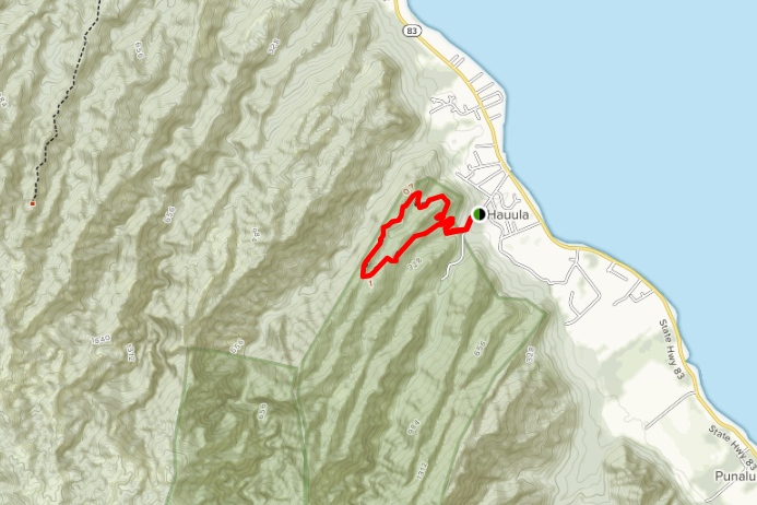 map of the Hau'ula Loop