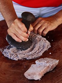 pounding taro
