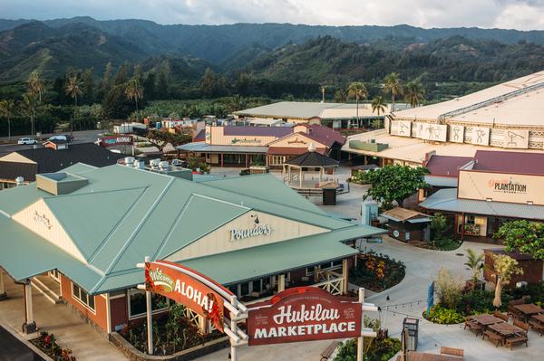 photo of Pounders Restaurant - the cornerstone of the Hukilau Marketplace, at the entrance to the Polynesian Cultural Center in Laie, Hawaii.