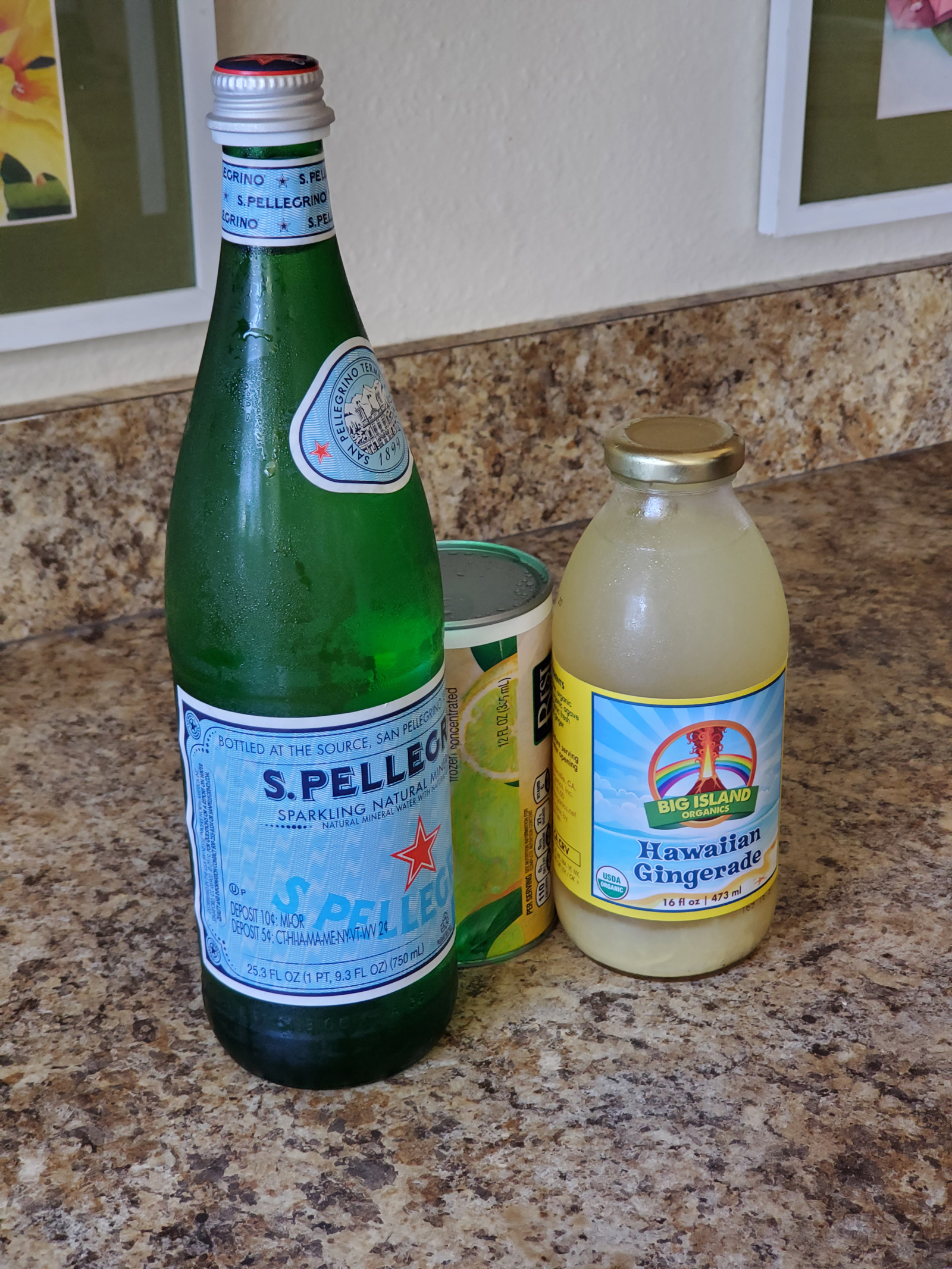 photo of ingredients for simple ginger limeade cooler