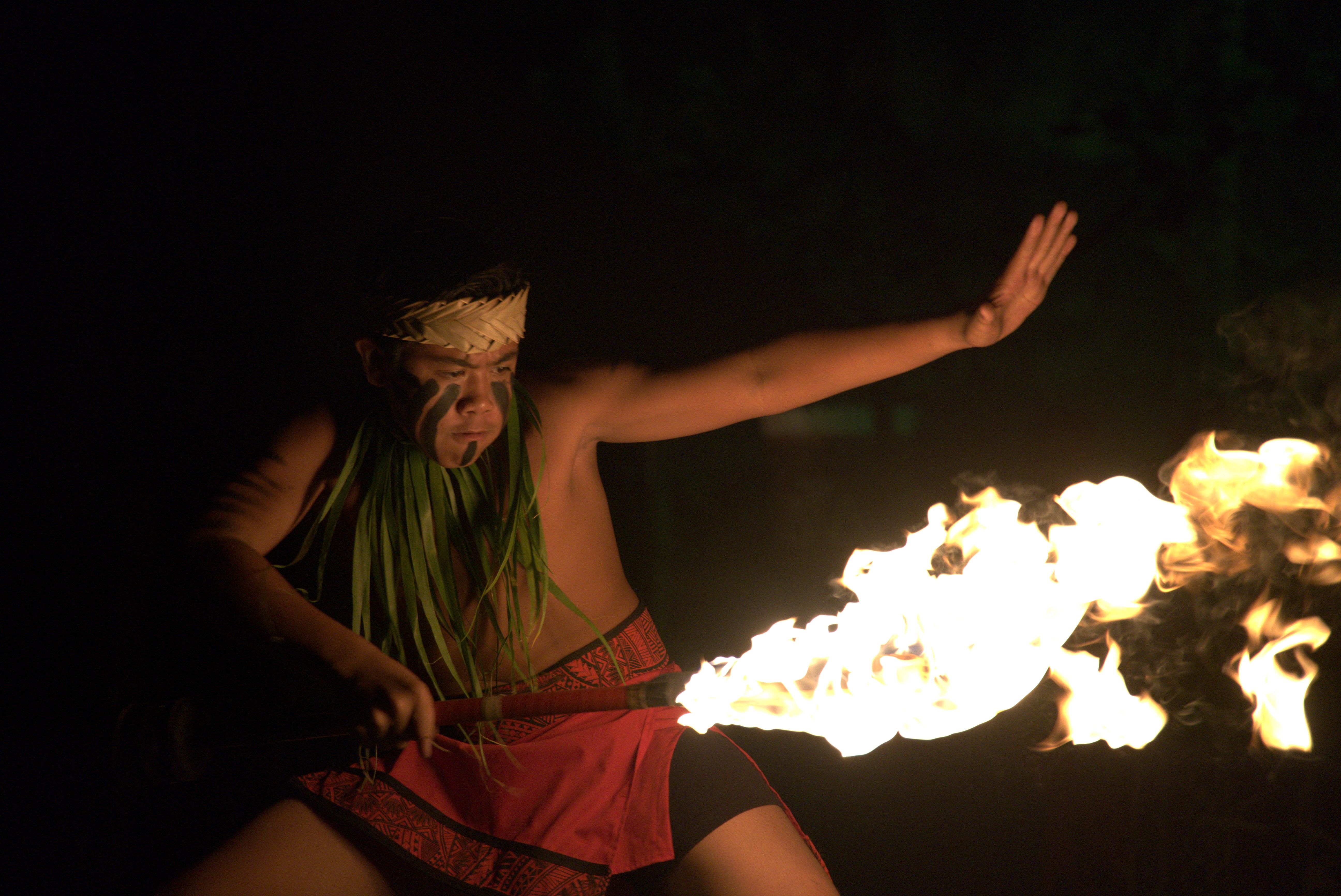 photograph of Matagi Lilo, winner of the Intermediate Section of the 27th Annual World Fireknife Competition