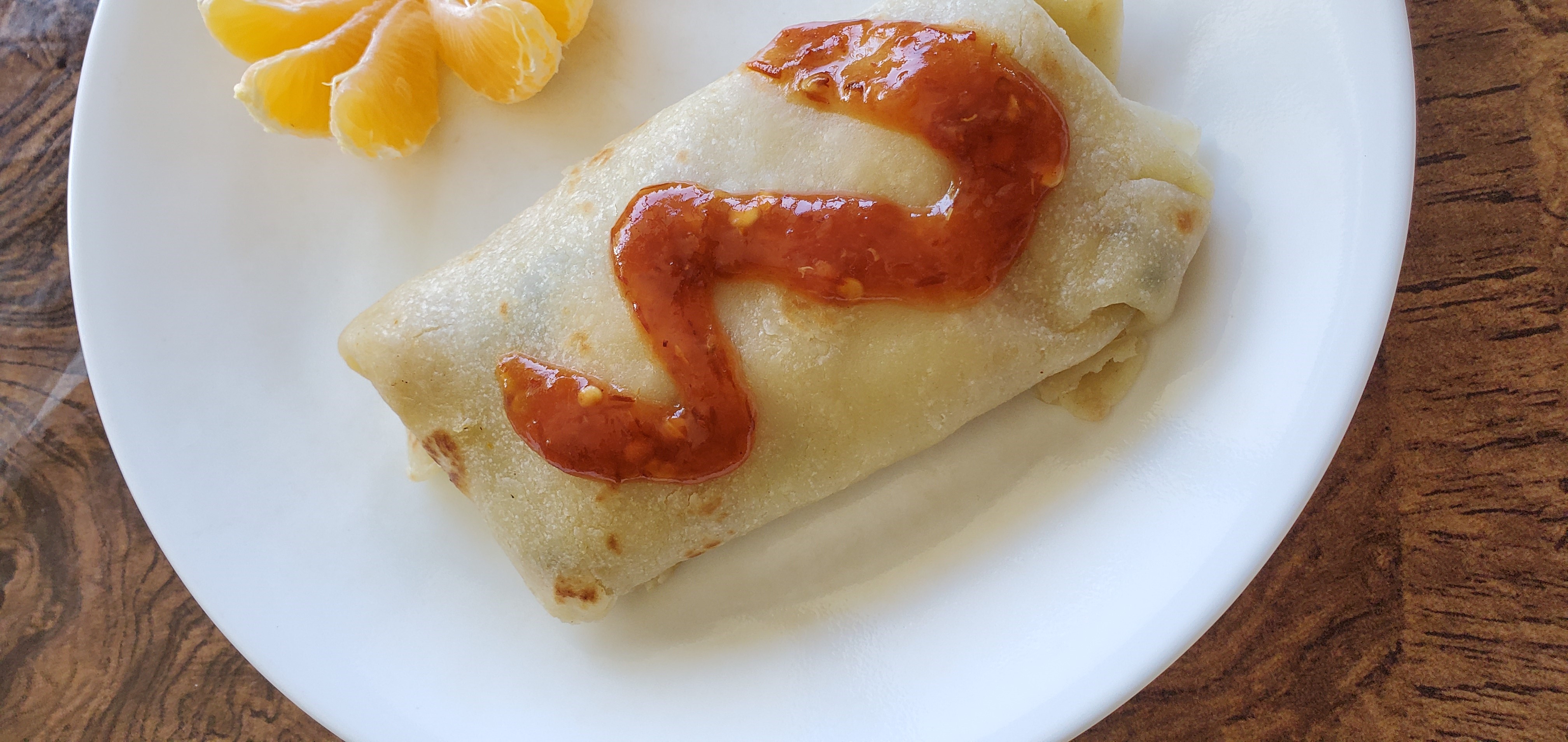 Fiji-Indian Chicken Curry Roti Wrap