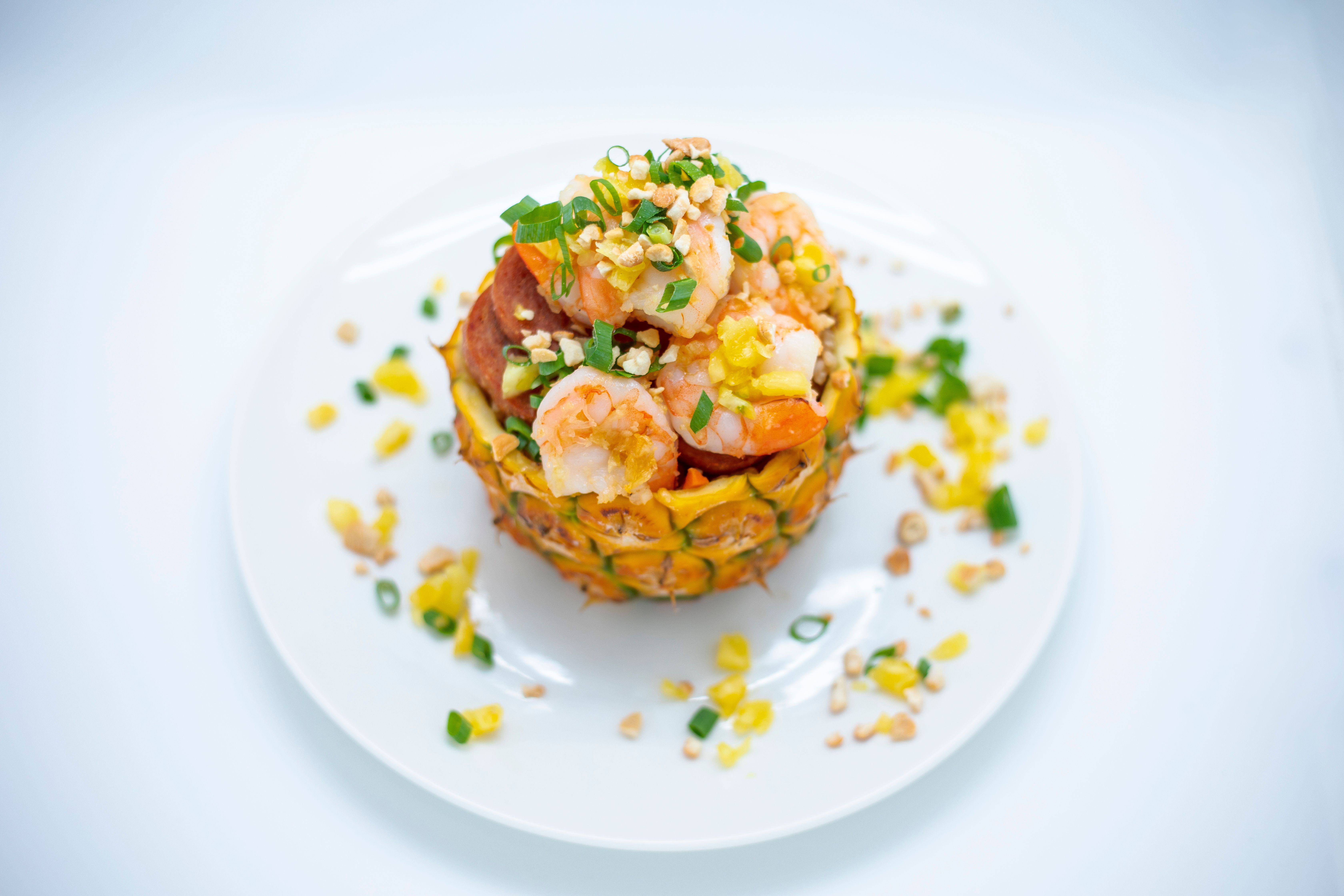 image of a half pineapple shell