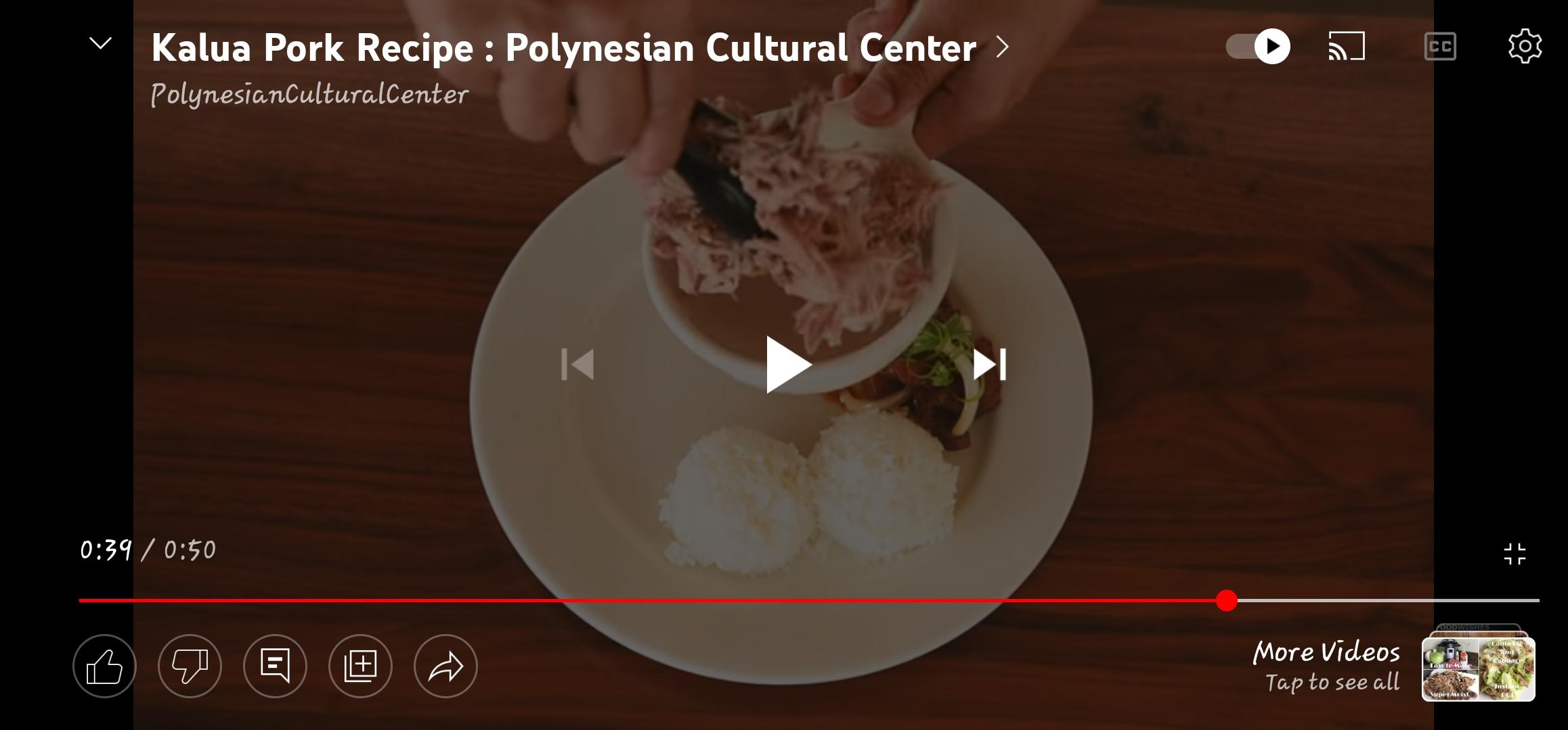 photo screenshot of kalua pork recipe cooked in slow cooker