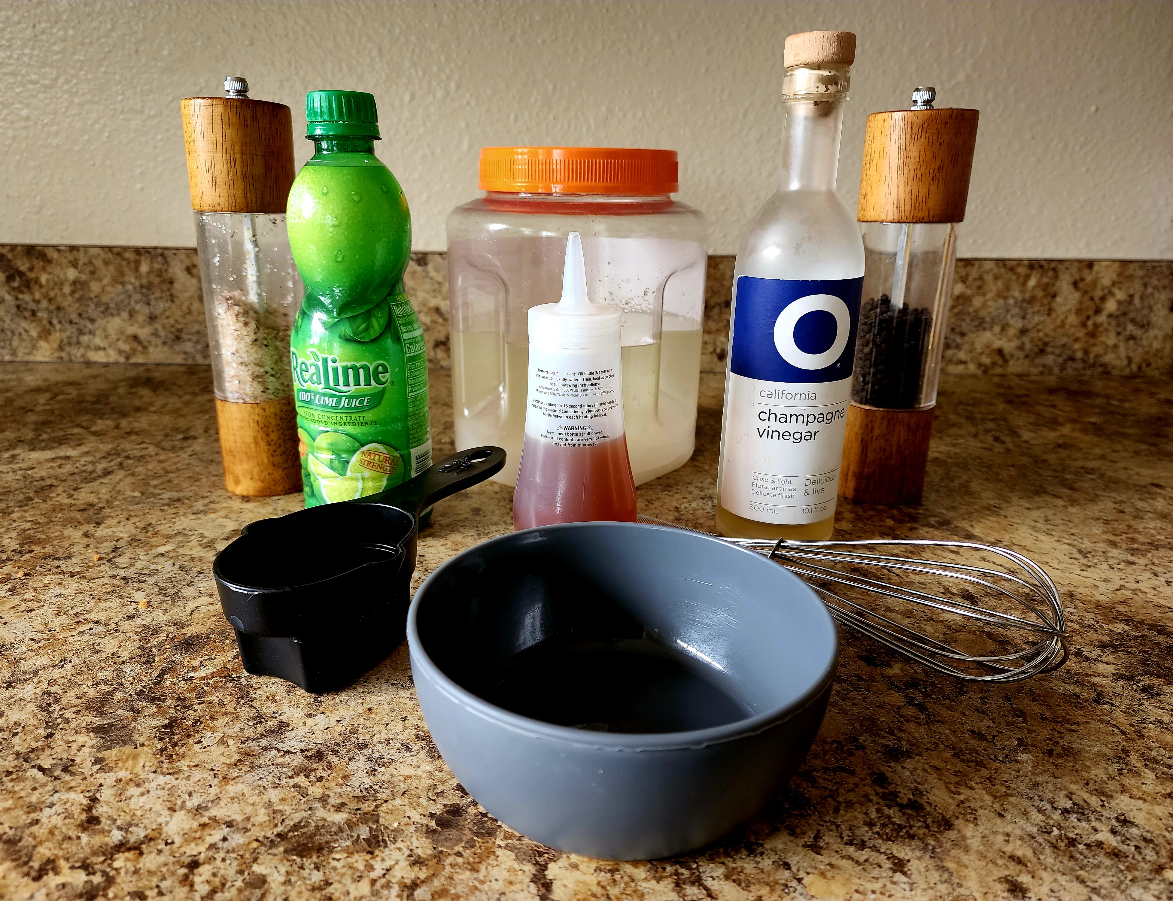 The ingredients for Coconut Champagne Vinegarette