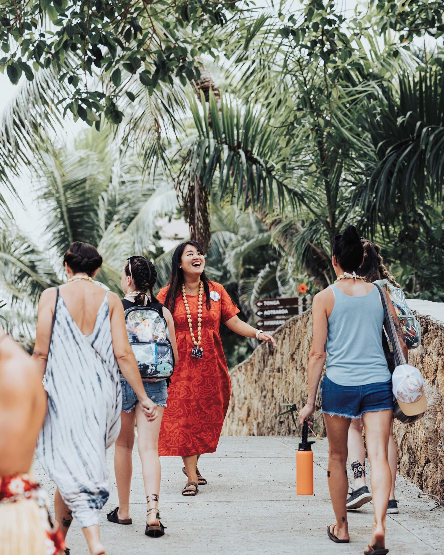 Guide giving Super Ambassador tour