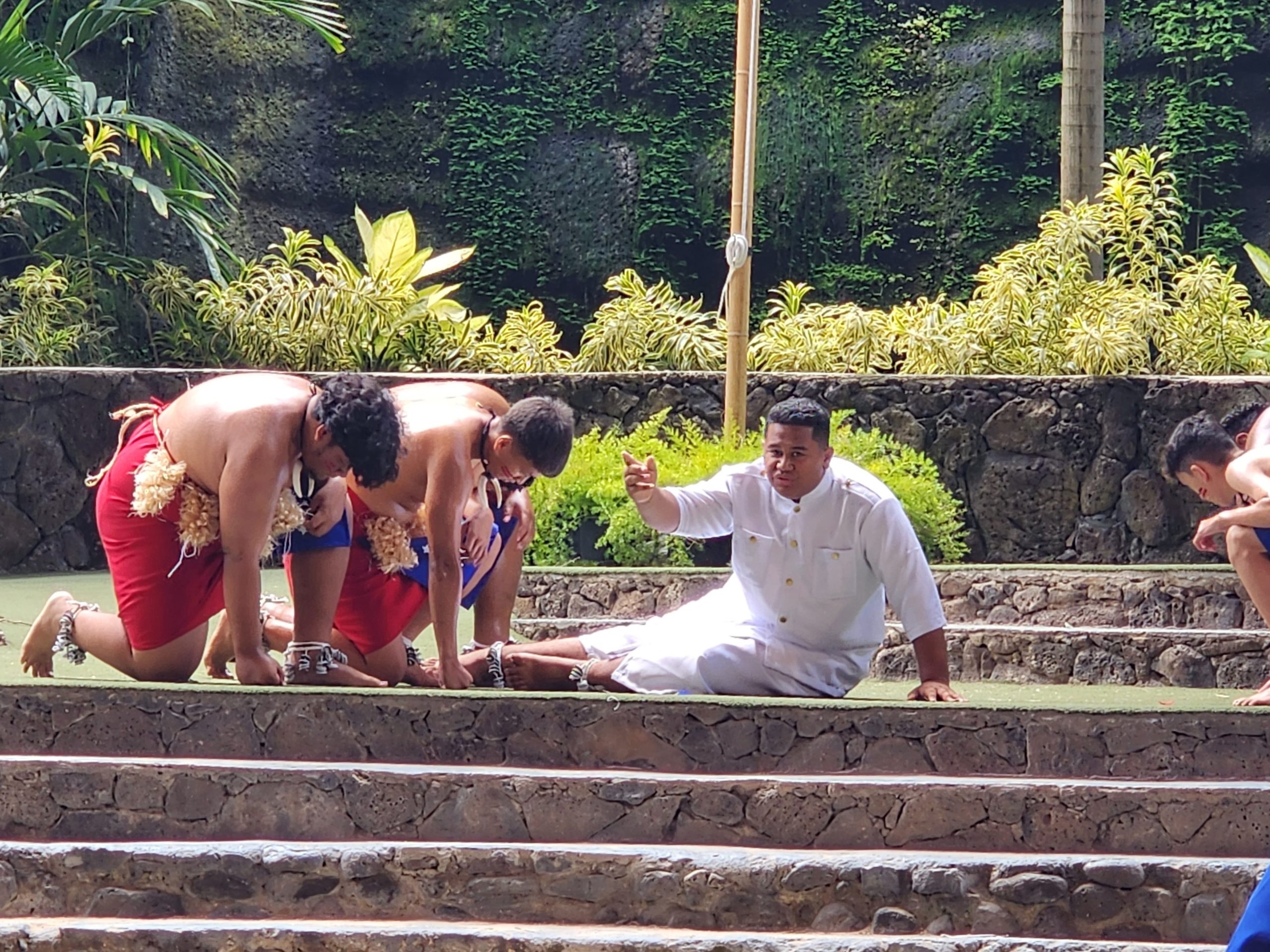 dramatic reenactment of assasignation of Samoan leader