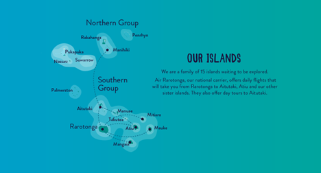 Map of the Cook Islands