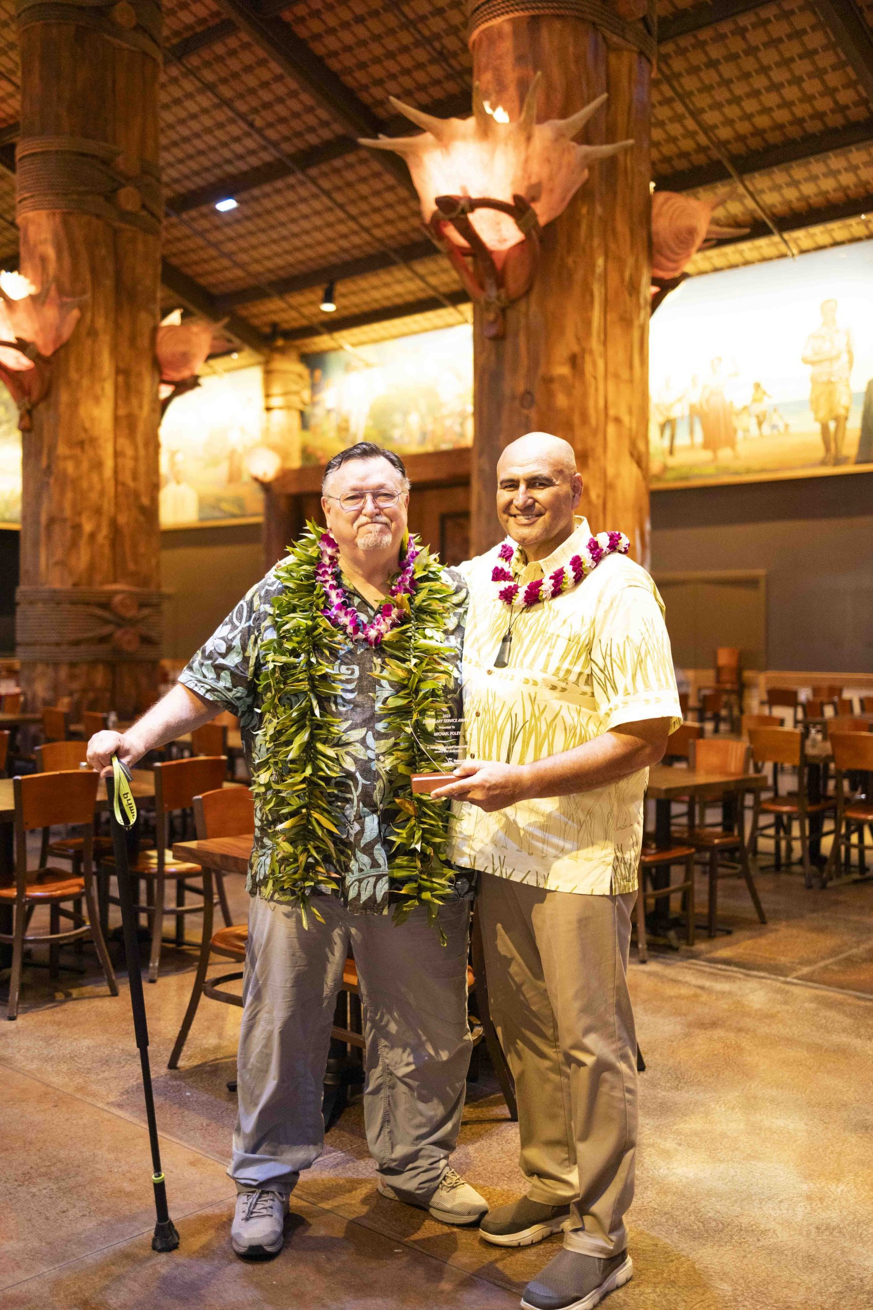 Mike Foley accepting award